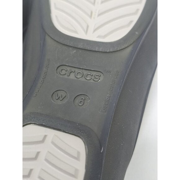 Crocs Shoes Womens 6 Rio Ballet Flats Black Comfort Slip On Pointed Toe - Picture 7 of 8